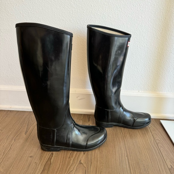 Hunter REGENT Black Equestrian Riding Boot Style Rare No Buckle wellies FLAW - Picture 10 of 15